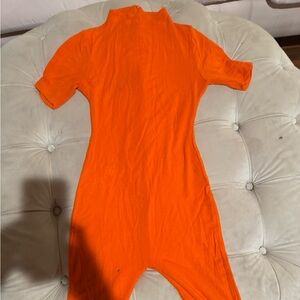 Naked Wardrobe Vibrant Orange Kids Bodysuit